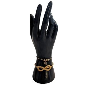 Yellow gold accent infinity bracelet/ combo bracelet